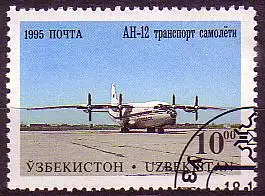 Usbekistan Mi.Nr. 80 Flugzeug, Antonow AN-12 (10,00)