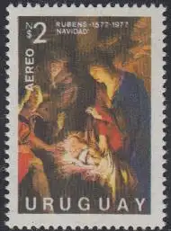 Uruguay Mi.Nr. 1460 400Geb. Rubens, Gemälde Anbetung der Hirten (2)