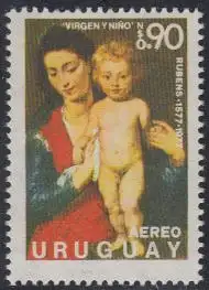 Uruguay Mi.Nr. 1462 400Geb. Rubens, Gemälde Jungfrau mit Kind (0,90)