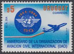 Uruguay Mi.Nr. 2088 50Jahre Organisation für Zivilluftfahrt ICAO (5)