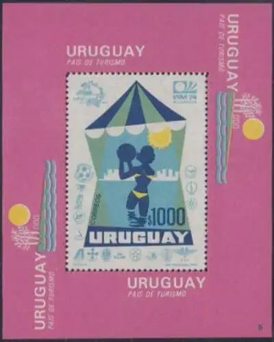 Uruguay Mi.Nr. Block 20 Uruguay, Land des Tourismus 