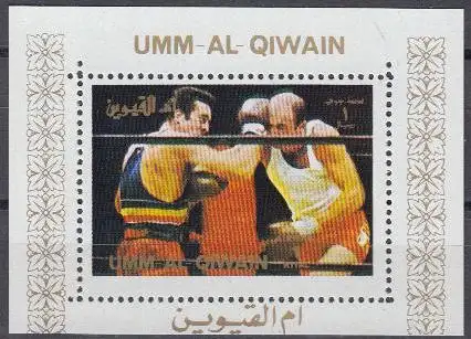 Umm al-Kaiwain Mi.Nr. 1106A (Block) Geschichte oly.Spiele, Boxen (1)