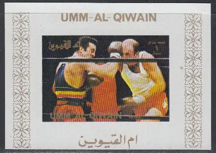 Umm al-Kaiwain Mi.Nr. 1106B (Block) Geschichte oly.Spiele, Boxen (1)