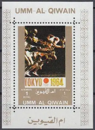 Umm al-Kaiwain Mi.Nr. 1107A (Block) Geschichte oly.Spiele, Tokio 1964 (1)