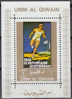 Umm al-Kaiwain Mi.Nr. 1113A (Block) Geschichte oly.Spiele, Amsterdam 1928 (1)