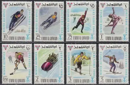 Umm al-Kaiwain Mi.Nr. 233-40A Olympia 1968 Grenoble (8 Werte)