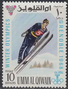 Umm al-Kaiwain Mi.Nr. 233A Olympia 1968 Grenoble, Skispringen (10)