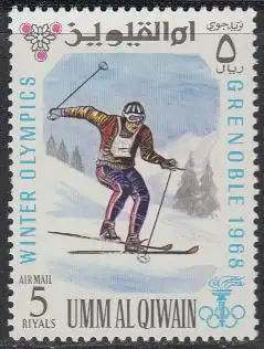 Umm al-Kaiwain Mi.Nr. 240A Olympia 1968 Grenoble, Ski alpin (5)