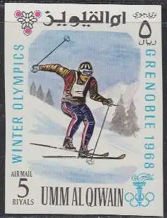 Umm al-Kaiwain Mi.Nr. 240B Olympia 1968 Grenoble, Ski alpin (5)