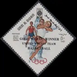 Umm al-Kaiwain Mi.Nr. 287A Olympia 1968 Mexiko, Basketball, m.Aufdr. (50)