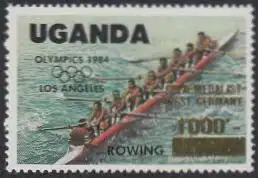 Uganda Mi.Nr. 443 Olympia 1984 Los Angeles, Rudern, m.Aufdr. (1000 a.175)