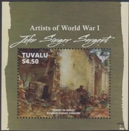 Tuvalu MiNr. Block 236 1.Weltkrieg aus Künstlersicht, John Singer Sargent, Arras