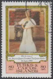 Turks- u.Caicos-Inseln Mi.Nr. 496 80 Geb.Königinmutter Elisabeth (80)