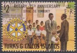 Turks- u.Caicos-Inseln Mi.Nr. 502 Hilfsorganisationen, Rotary International (2)