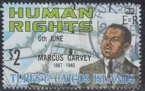 Turks- u.Caicos-Inseln Mi.Nr. 523 Vorkämpfer d.Menschenrechte, Marcus Garvey (2)