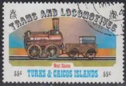 Turks- u.Caicos-Inseln Mi.Nr. 621 Lokomotive West Caicos (55)