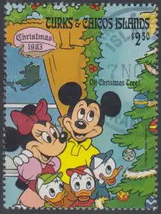 Turks- u.Caicos-Inseln Mi.Nr. 657 Weihnachten,W.Disney Micky-+Minny Maus (2,50)