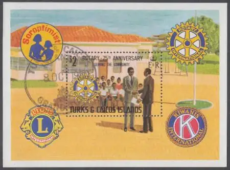 Turks- u.Caicos-Inseln Mi.Nr. Block 24 Hilfsorganisationen, Rotary International