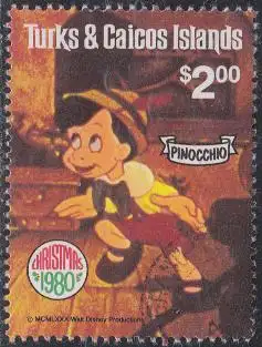 Turks- u.Caicos-Inseln Mi.Nr. 512 Weihnachten, Pinocchio (2)