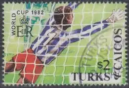 Turks- u.Caicos-Inseln Mi.Nr. 588 Fußball-WM 1982 Spanien, Torwart (2)