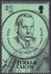 Turks- u.Caicos-Inseln Mi.Nr. 706 125.Geb.Arthur Conan Doyle (2)