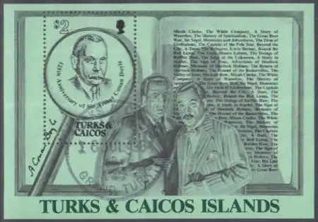 Turks- u.Caicos-Inseln Mi.Nr. Block 51 125.Geb.Arthur Conan Doyle