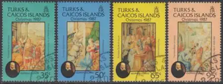 Turks- u.Caicos-Inseln Mi.Nr. 786-89 Weihnachten, Miniaturen (4 Werte)