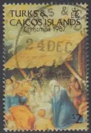 Turks- u.Caicos-Inseln Mi.Nr. 790 Weihnachten, Miniatur Christi Geburt (2)