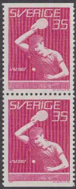 Schweden Mi.Nr. 578Do/Du Tischtennis WM Stockholm (Paar)