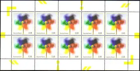 D,Bund Mi.Nr. Klbg. 2106 Post, Windrad (m.10x2106)