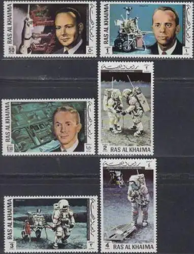 Ras al Khaima Mi.Nr. 701-06A Apollo 14 (6 Werte)