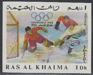 Ras al Khaima Mi.Nr. 209B Olympia 1968 Grenoble, Eishockey (1)