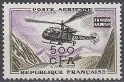 Réunion Mi.Nr. 435 Freim. Hubschrauber Alouette (500)