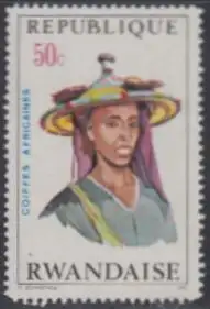 Ruanda Mi.Nr. 441A Afrik. Kopfbedeckungen, Niger (50)