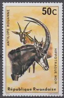 Ruanda Mi.Nr. 675A Antilopen, Rotbraune- und Rappenantilope (50)