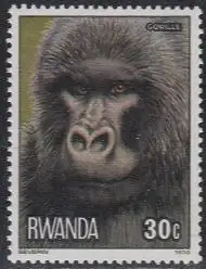 Ruanda Mi.Nr. 923A Affen, Gorilla (30)