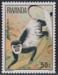 Ruanda Mi.Nr. 924A Affen, Nördl.Guereza (50)