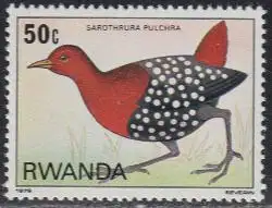 Ruanda Mi.Nr. 1021A Vögel, Sarothrura pulchra (50)