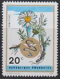 Ruanda Mi.Nr. 342A Afrik.Heilkräuter, Pyrethre (20)