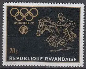 Ruanda Mi.Nr. 455A Olympiade 1972 München, Springreiten, gez. (20)