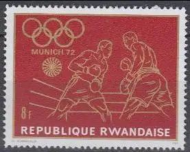 Ruanda Mi.Nr. 459A Olympiade 1972 München, Boxen, gez. (8)