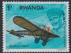 Ruanda Mi.Nr. 955A Geschichte der Luftfahrt, BLERIOT (1910) (1)