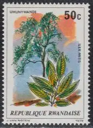 Ruanda Mi.Nr. 986A Bäume, Ilex mitis (50)