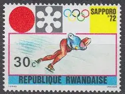 Ruanda Mi.Nr. 480A Olympiade 1972 Sapporo, Eisschnelllauf, gez. (30)