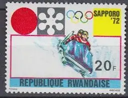 Ruanda Mi.Nr. 485A Olympiade 1972 Sapporo, Zweierbob, gez. (20)