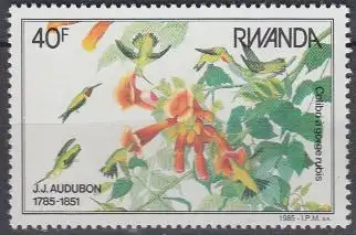 Ruanda Mi.Nr. 1312 200. Geb. J.J.Audubon, Colibri (40)