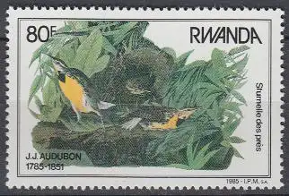 Ruanda Mi.Nr. 1313 200. Geb. J.J.Audubon, Sturnelle (80)