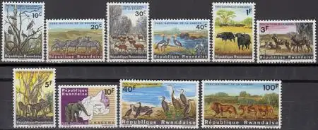 Ruanda Mi.Nr. 104-13A Kagera-Nationalpark (10 Werte)