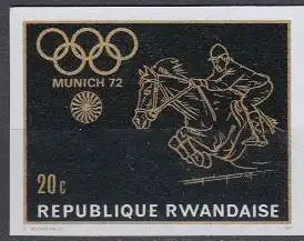 Ruanda Mi.Nr. 455B Olympiade 1972 München, Springreiten, ungez. (20)