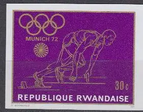 Ruanda Mi.Nr. 456B Olympiade 1972 München, Sprint, ungez. (30)